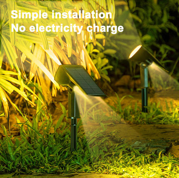 Solar LED Strahler – Außenbeleuchtung mit Solarplatte für Garten und Wege