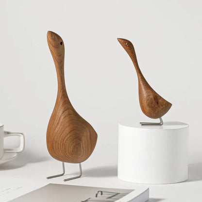 Nordische Holz-Gans Figuren