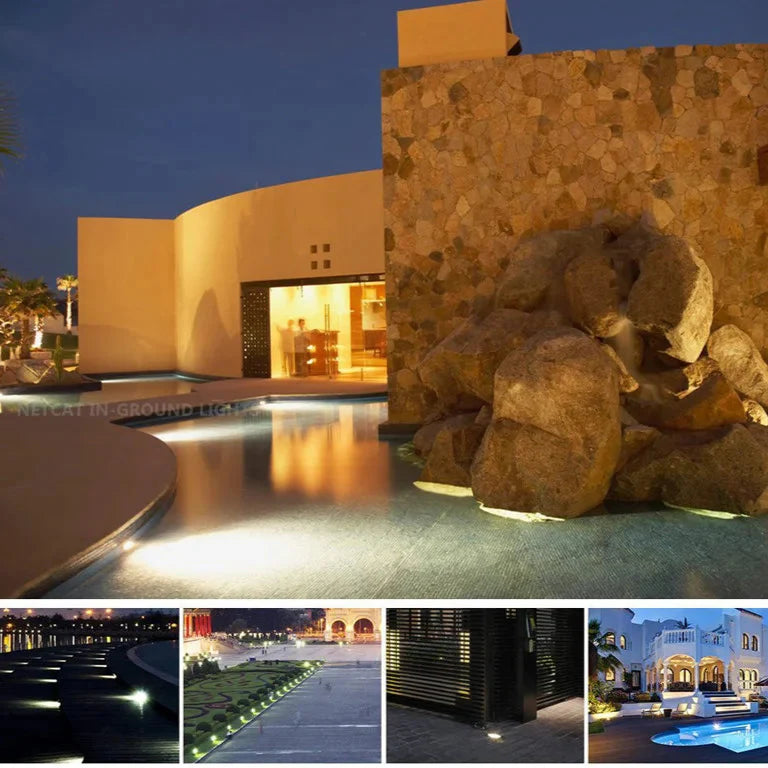 LumoDisk Solarlichter – 4Stk Wasserdichte Außenweg Lampen