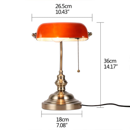 Vintage Banker Tischlampe im Angebot