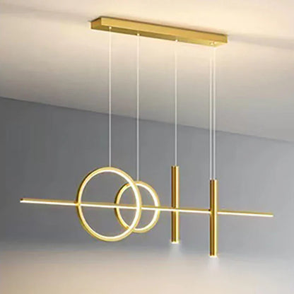 Moderne Esszimmerlampe mit 3 Ringen - Einstellbare Beleuchtung Elegantes Design
