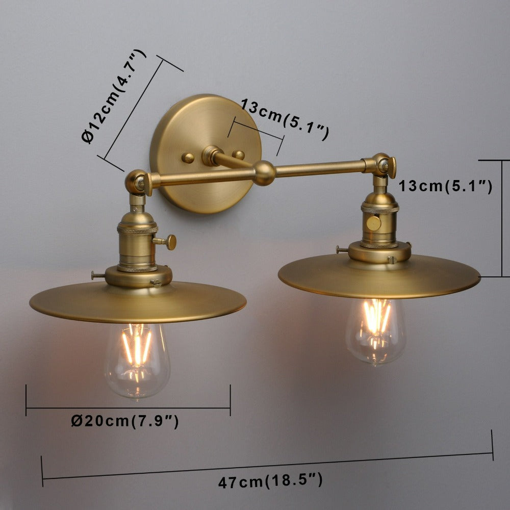 Zwei-Glühbirne Olson rustikale Wandlampe