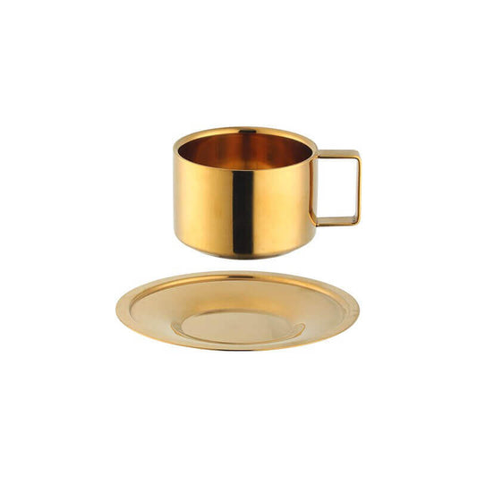 Goldene Kaffeetasse und Untertasse Set (200ml)