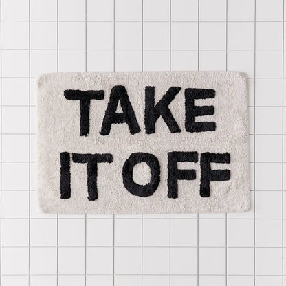 "Take It Off" handgefertigte Badematte