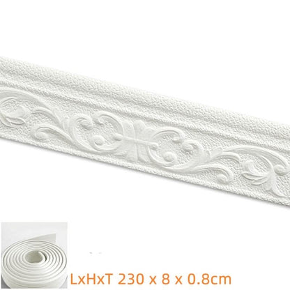Garduru-Sockel - Selbstklebende Garduru-Wandeinfassung Streifen x 230 cm