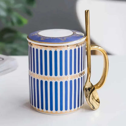 Luxus Keramik Kaffeetasse mit Deckel