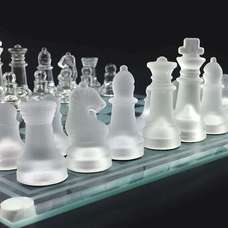 Glas Schachspiel