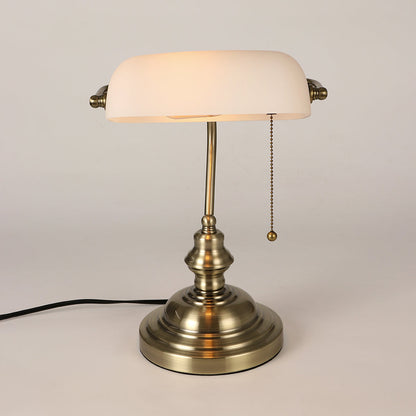 Vintage Banker Tischlampe im Angebot