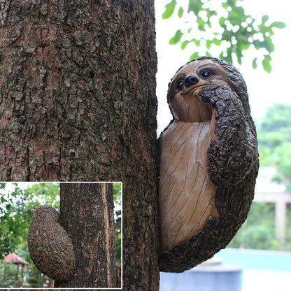 Faultier-Baum-Umarmungsfigur: Outdoor-Faultier-Baum-Figur für Terrassen- und Gartendekor