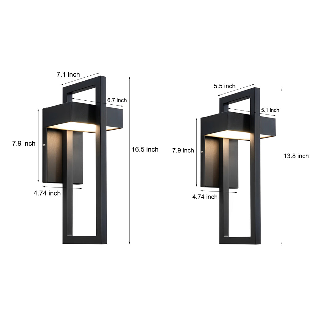 Außenwandleuchte Moderne Schwarze LED-Lampe