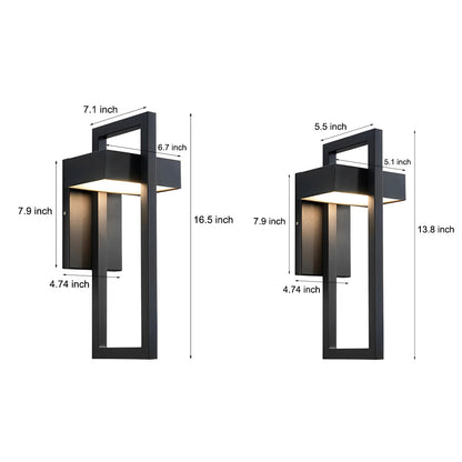 Außenwandleuchte Moderne Schwarze LED-Lampe