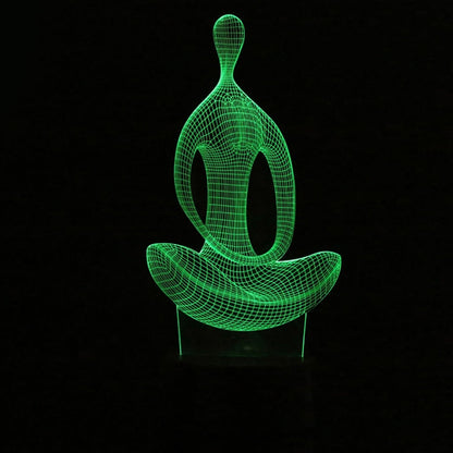 Yoga-Meditation 3D-LED-Lampe