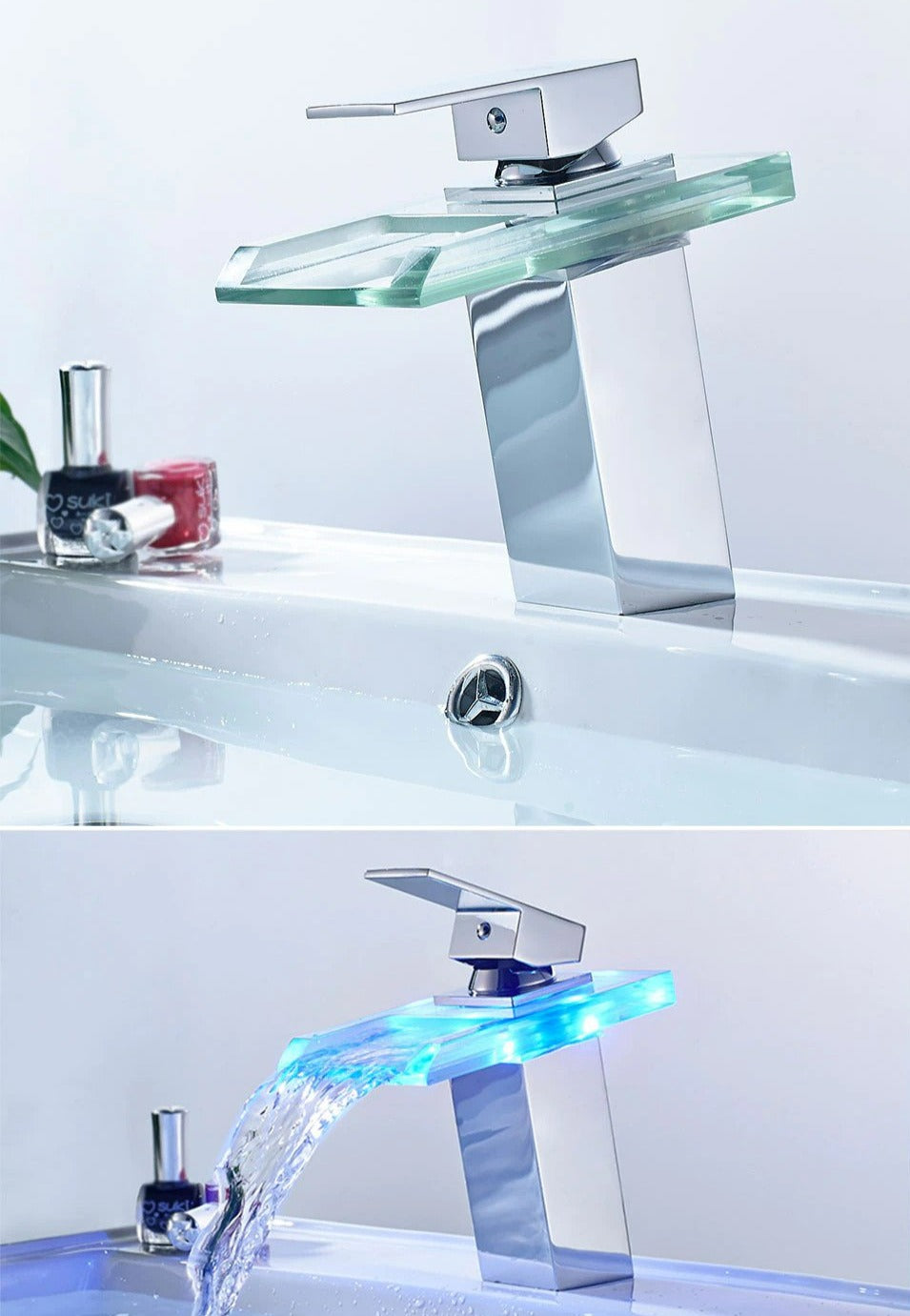 LED-Temperatur-Farbe wechselnder Wasserhahn