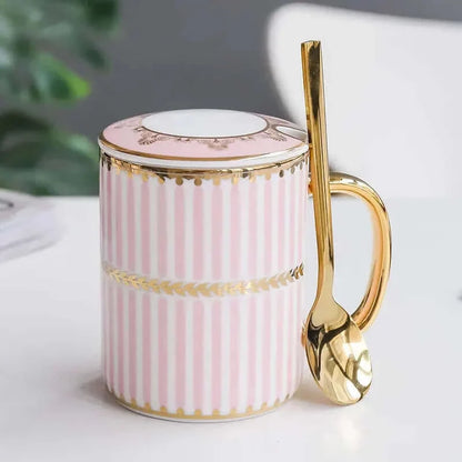 Luxus Keramik Kaffeetasse mit Deckel