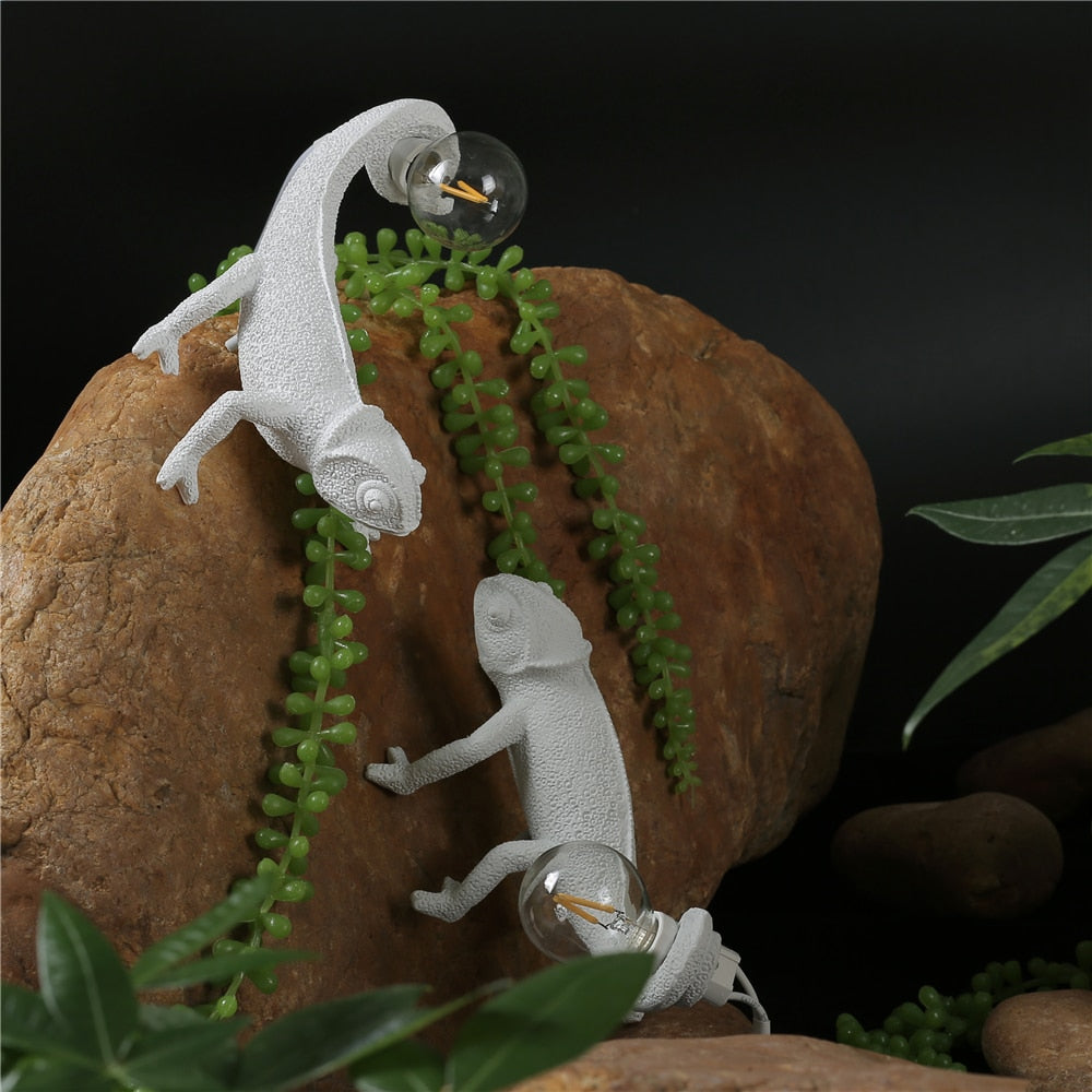 Garduru Resin Eidechse Tischlampe – Einzigartiges von der Natur inspiriertes Akzentlicht