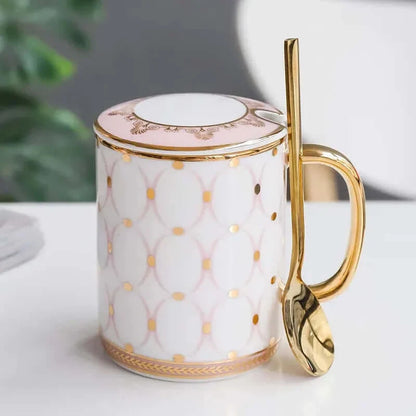 Luxus Keramik Kaffeetasse mit Deckel