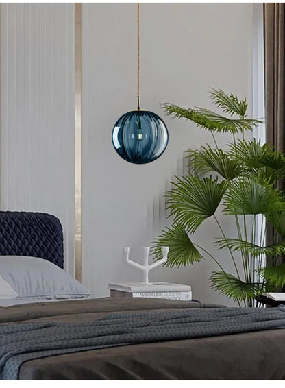 Runde Glas-Hängeleuchte