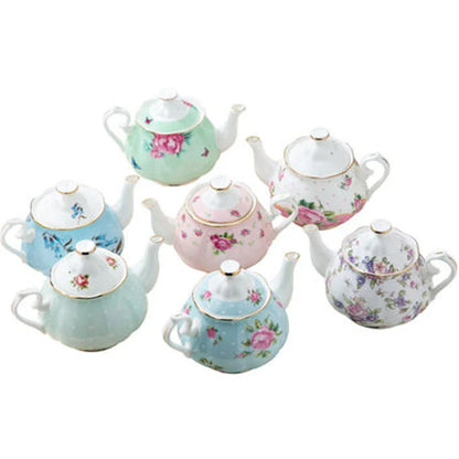 Vintage Keramik Teekanne mit floralen Design