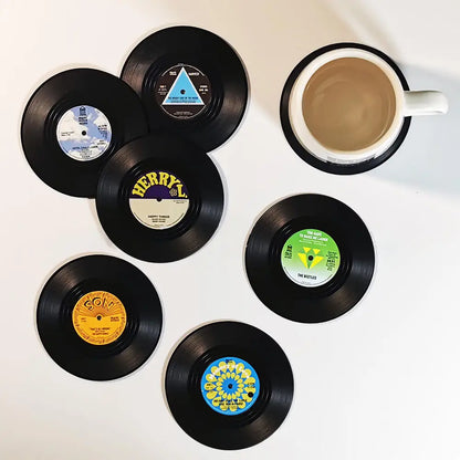 Retro Vinyl Untersetzer Set – Schützen Sie Ihre Möbel mit musikalischem Stil