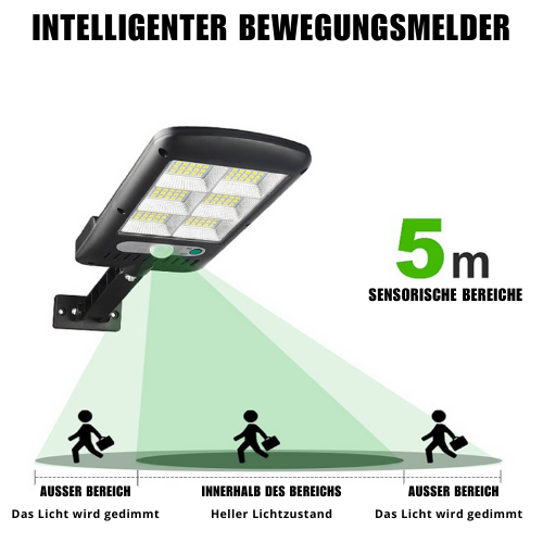 Solarbetriebene LED-Beleuchtung 6000K – Ultrahelle Straßenlampe, umweltfreundlich und autonom