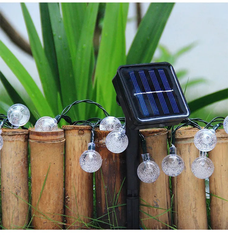 Solar LED Lichterkette Wasserdicht – Dekorative Außenbeleuchtung für Garten, Terrasse und Balkon