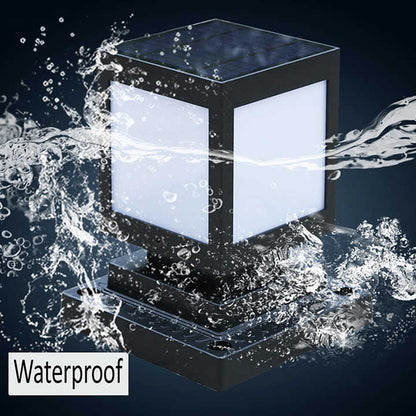 Solar LED Gartenlaterne im Quadrat-Design – Dekorative Außenbeleuchtung für Wege und Terrasse