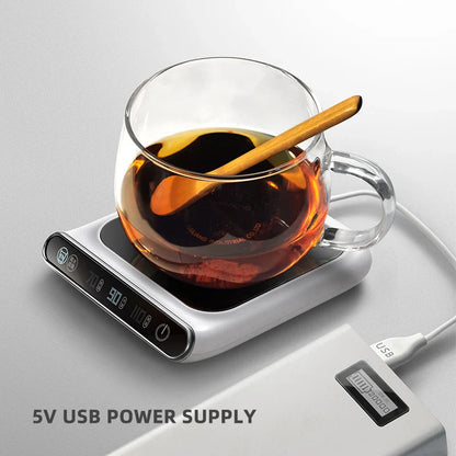 RoyaleGlow USB Tassenwärmer – 3 Temperaturstufen, intelligenter elektrischer Getränkewärmer