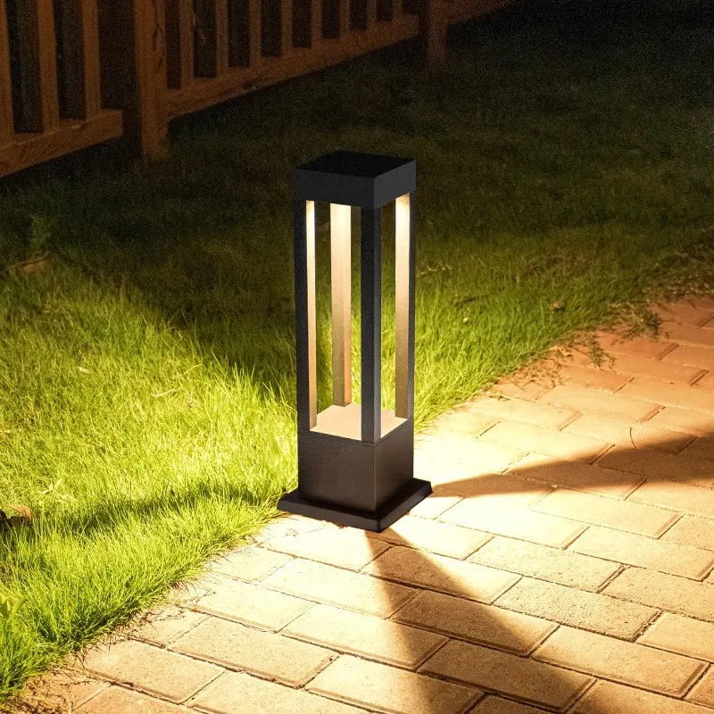 Garduru Solarbetriebene Säulenlampe | Nachhaltige Gartenbeleuchtung | LED Außenleuchte | Wetterfest | Solarbetriebene Lichtquelle für Terrasse & Garten