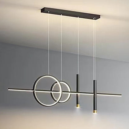Moderne Esszimmerlampe mit 3 Ringen - Einstellbare Beleuchtung Elegantes Design