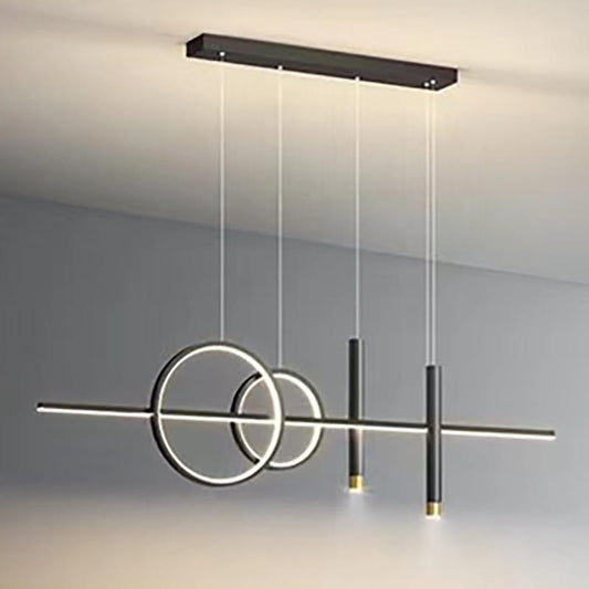 Moderne Esszimmerlampe mit 3 Ringen - Einstellbare Beleuchtung Elegantes Design