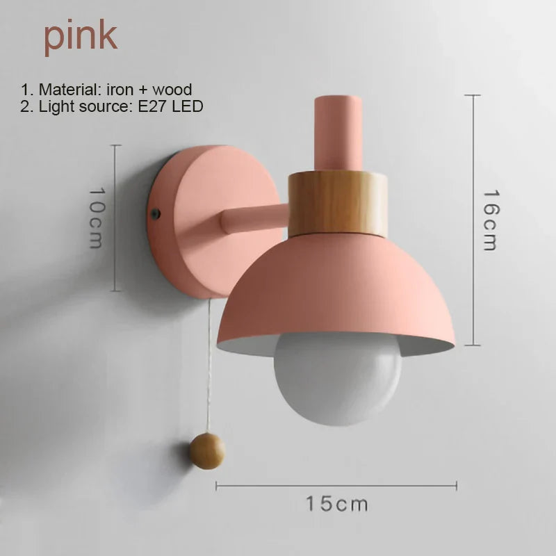 Pink Macaron Wandlampe