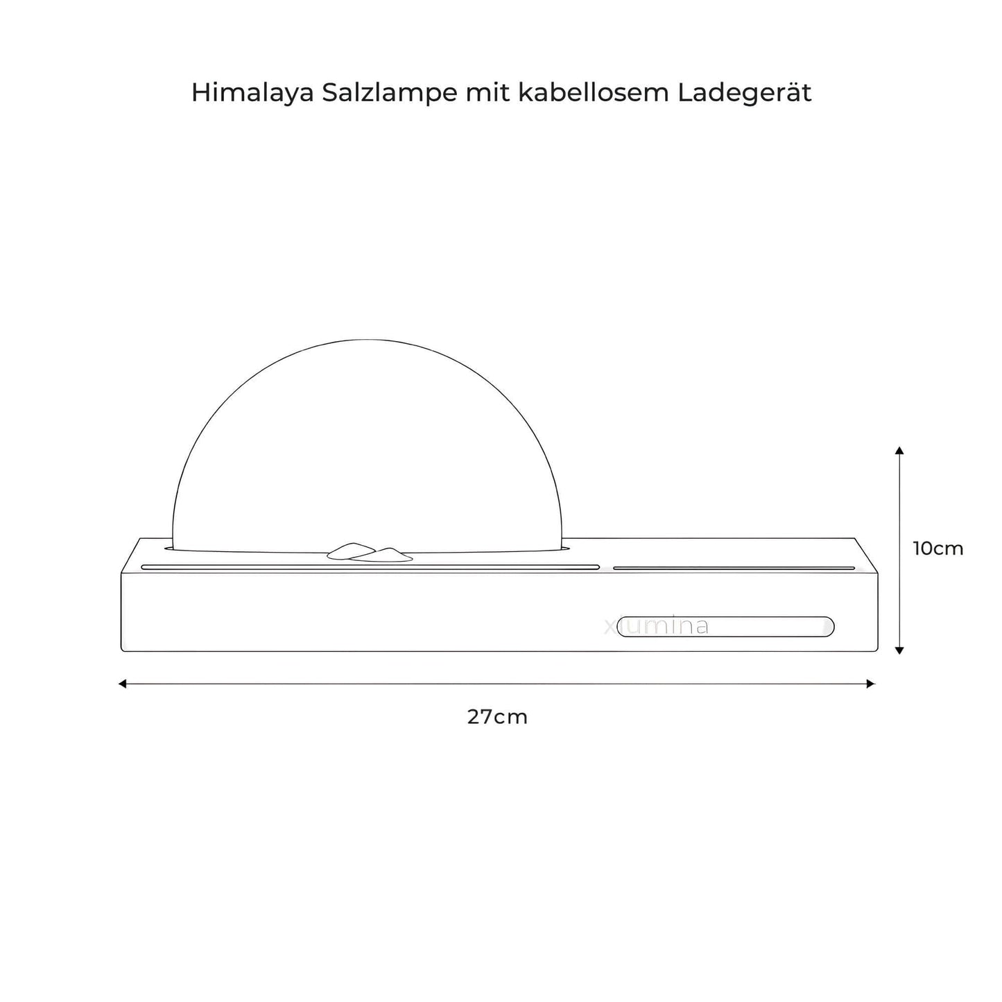 Garduru Salzlampe mit kabellosem Ladegerät - Naturkristall-Leuchte