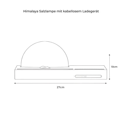 Garduru Salzlampe mit kabellosem Ladegerät - Naturkristall-Leuchte