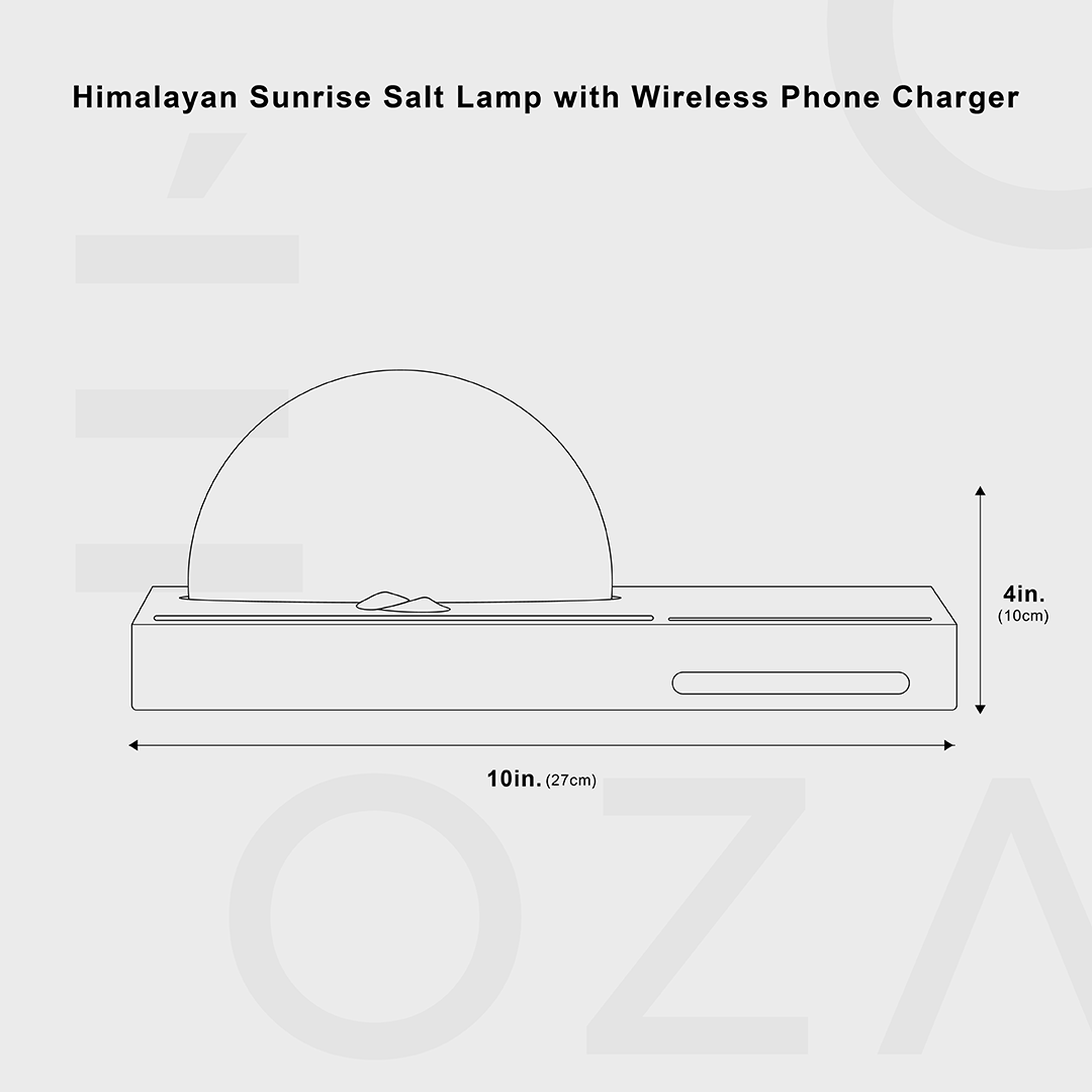 Himalaya Sunrise Salzlampe mit kabellosem Ladegerät für Telefone