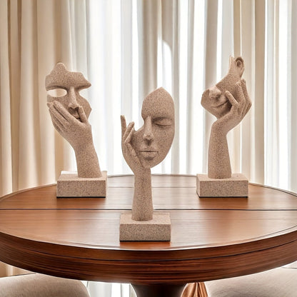 ArteMystique – Abstrakte Maskenfiguren Set für ein Künstlerisches & Stilvolles Interieur