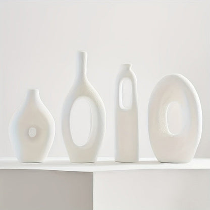 TerraVase – 4-teiliges Keramikvase-Set im Boho-Stil für atmosphärische Dekoration