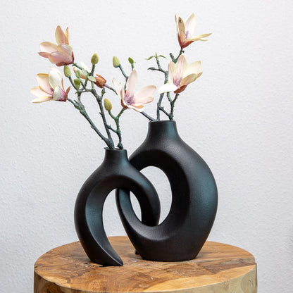 FloréWeave – Künstlerische Blume Vase mit Geflecht Design für elegante Blumenarrangements