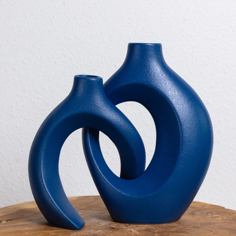 FloréWeave – Künstlerische Blume Vase mit Geflecht Design für elegante Blumenarrangements