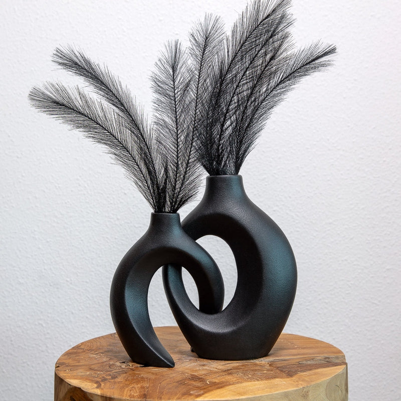 FloréWeave – Künstlerische Blume Vase mit Geflecht Design für elegante Blumenarrangements