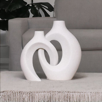 FloréWeave – Künstlerische Blume Vase mit Geflecht Design für elegante Blumenarrangements