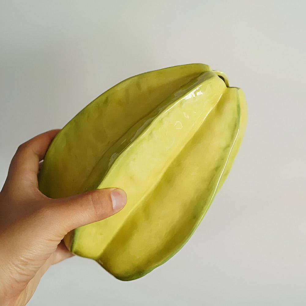 Artisan Gefertigter Keramik Sternfrucht Blütenvase - Auffälliges Dekoratives Wohnaccessoire