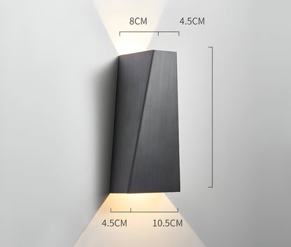 AlumiRay Wandlampe - Minimalistische trapezförmige Wandlampe - Up and Down Wandlichter LED