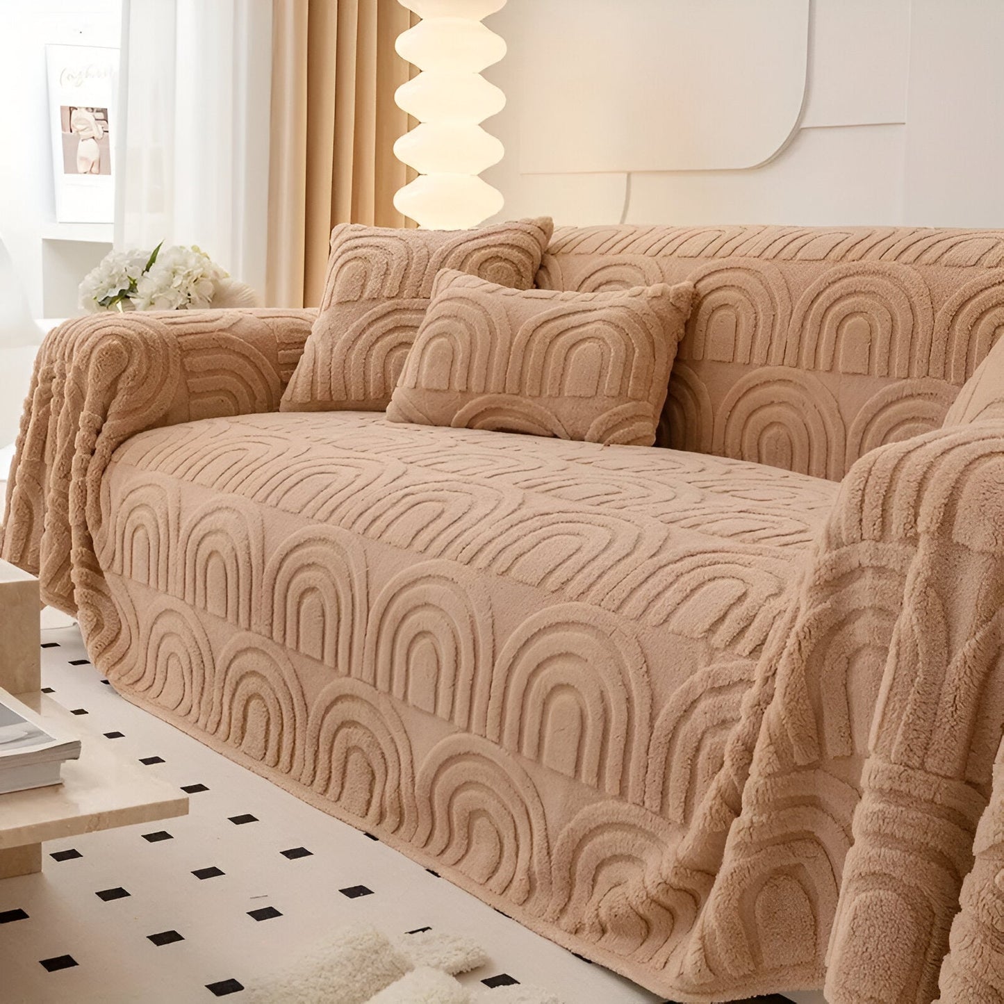 ArchPlush Sofabezug - Mehrzweck Jacquard Couchbezug für Alle Sofatypen
