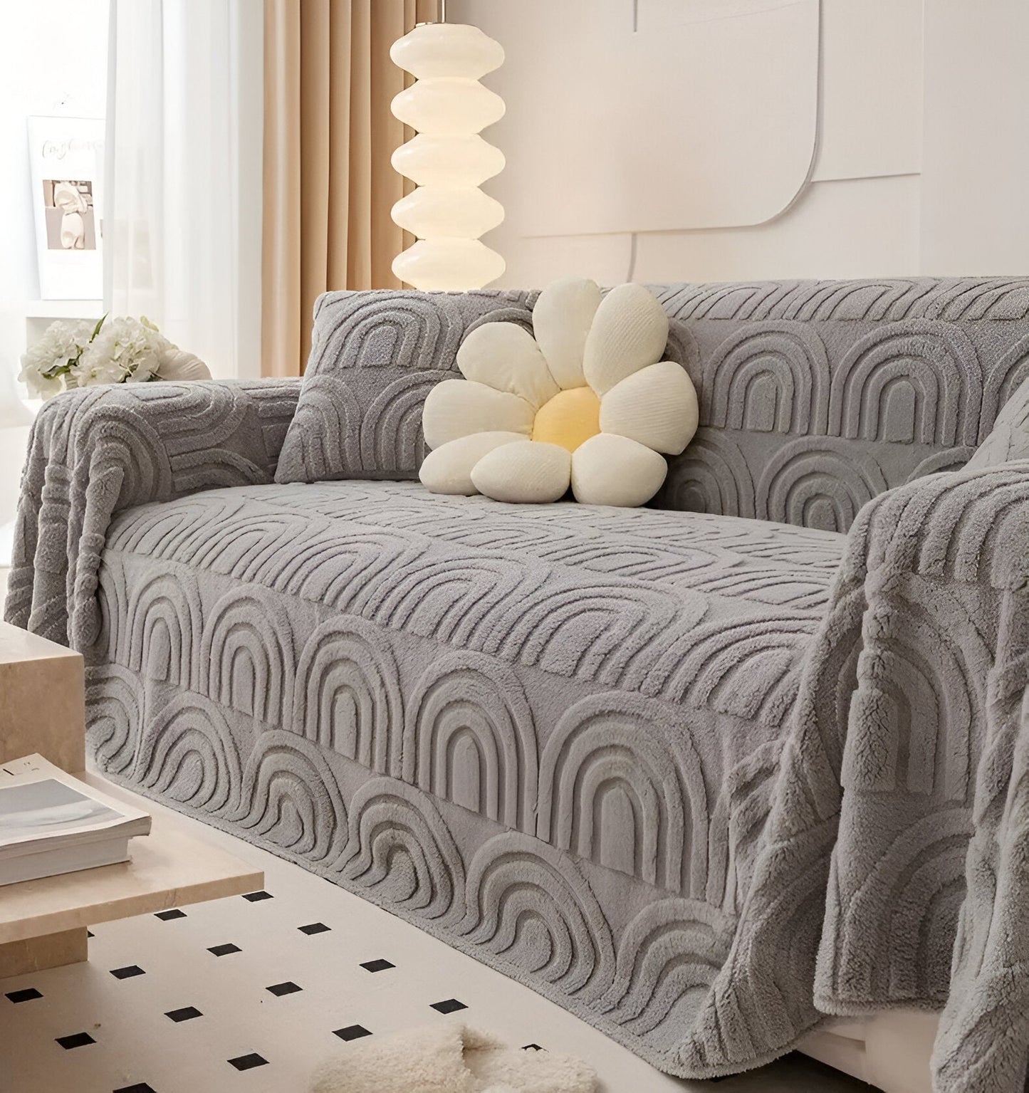 ArchPlush Sofabezug - Mehrzweck Jacquard Couchbezug für Alle Sofatypen