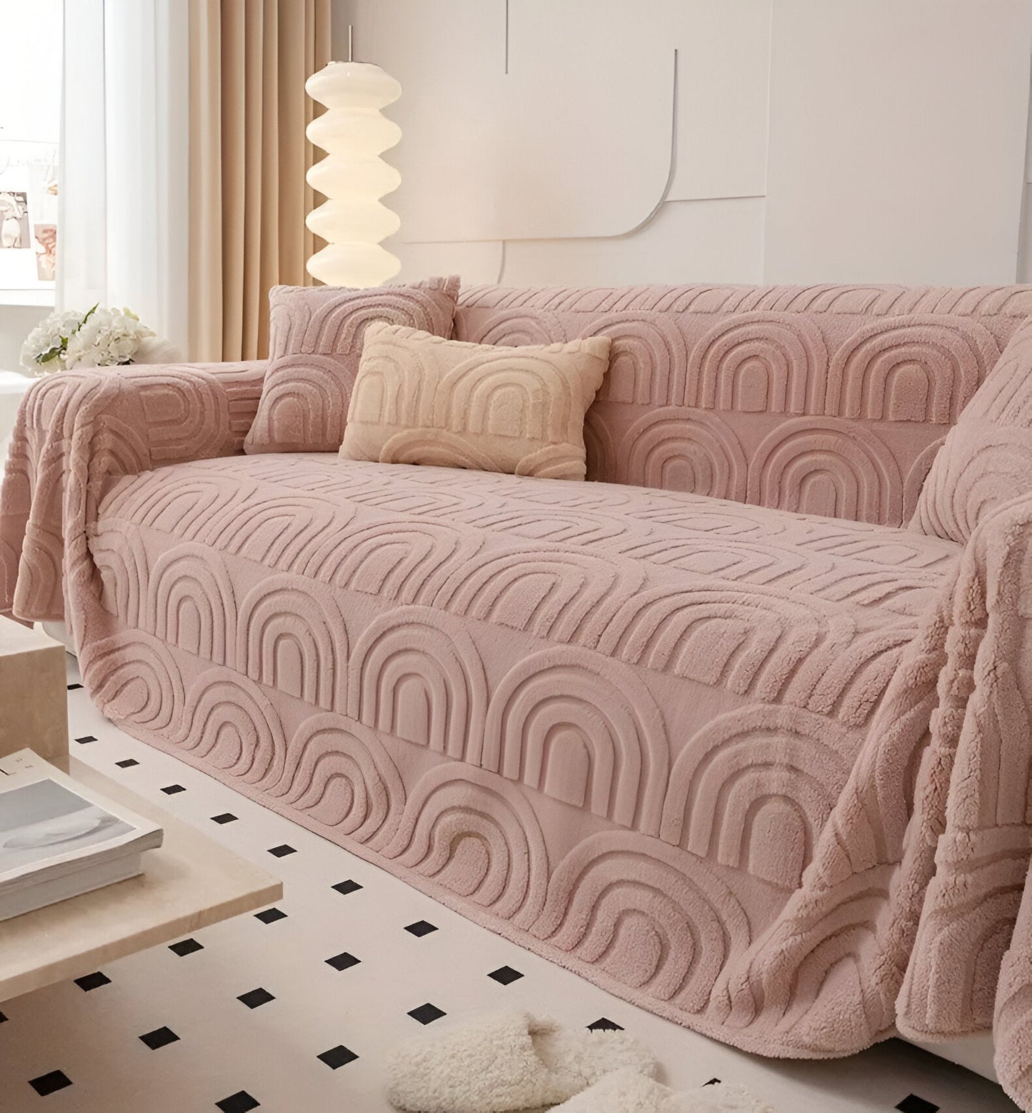 ArchPlush Sofabezug - Mehrzweck Jacquard Couchbezug für Alle Sofatypen