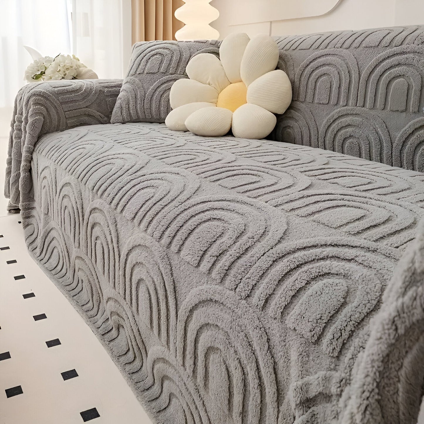 ArchPlush Sofabezug - Mehrzweck Jacquard Couchbezug für Alle Sofatypen