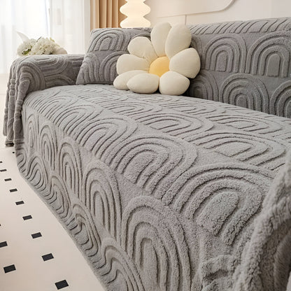 ArchPlush Sofabezug - Mehrzweck Jacquard Couchbezug für Alle Sofatypen
