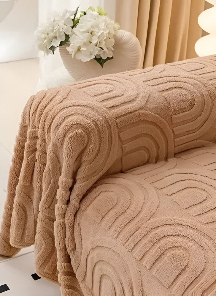 ArchPlush Sofabezug - Mehrzweck Jacquard Couchbezug für Alle Sofatypen
