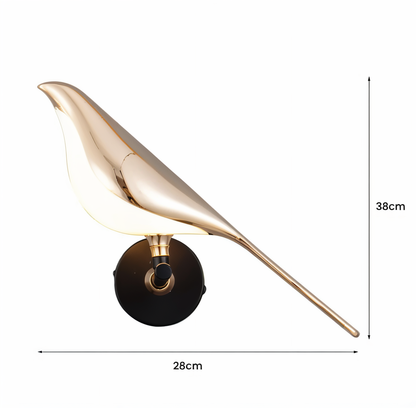 Aves Glow - Goldener Vogel Drehbare Wandleuchte - Dekorative Wandleuchte LED