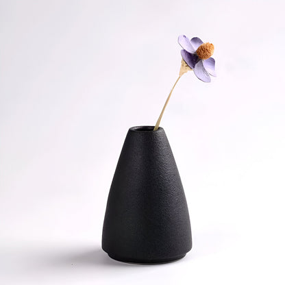 BlackCraft Vase - Ästhetisch Texturierte Keramikvasen für Blumen